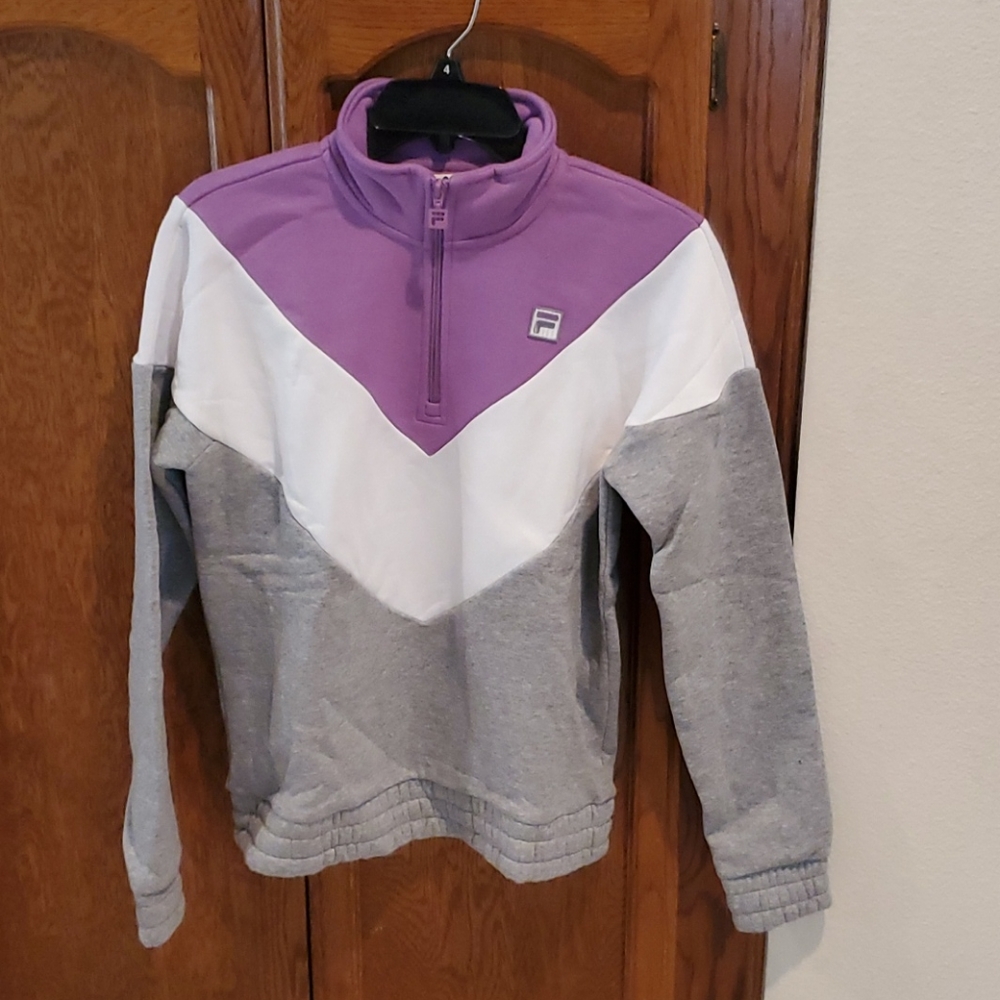 COPY - FILA Pull Over Sweater  with Zipper Neck